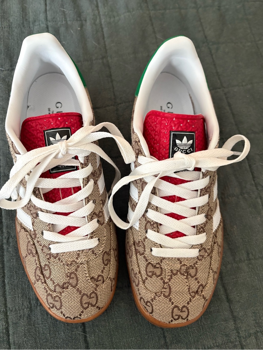 Gucci Sneakers in Brown, White, Red & Green - Picture 2 of 7